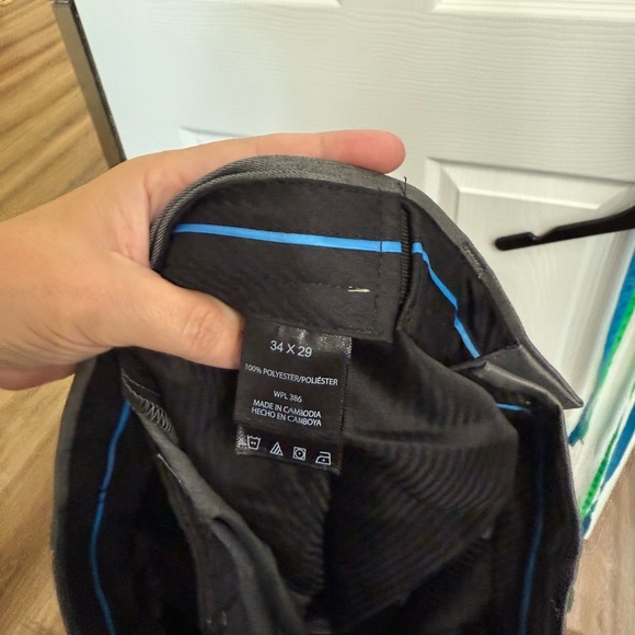 Haggar Cool 18 Pro Gabardine Straight Leg Dress Pants Men 34x29 Grey Gray NWT - Picture 6 of 6